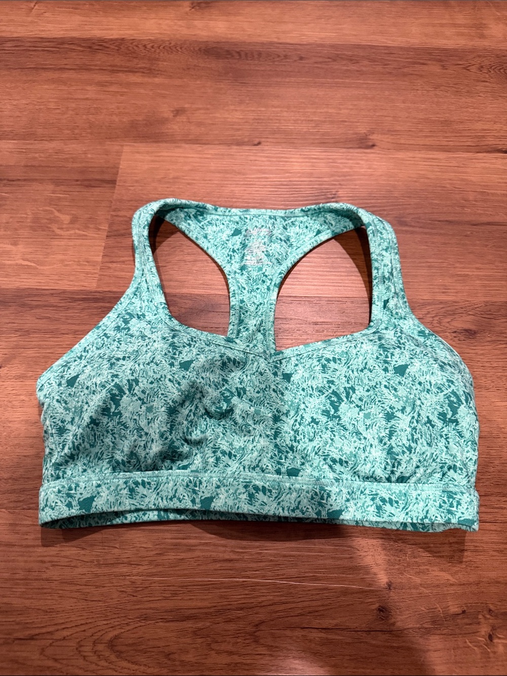 Green Printed Racerback Sports Bra - Women Intimates & Sleepwear